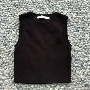 Black Zara knit tank top size small worn a few times